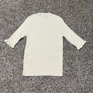 (EUC)  ANNA ROSE Ivory Knit Mock Neck Top